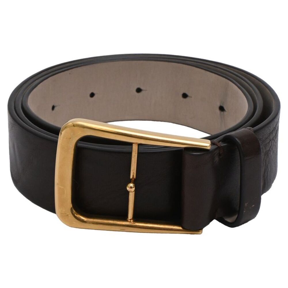 Brunello Cucinelli Buckled Belt in Dark Brown Leather